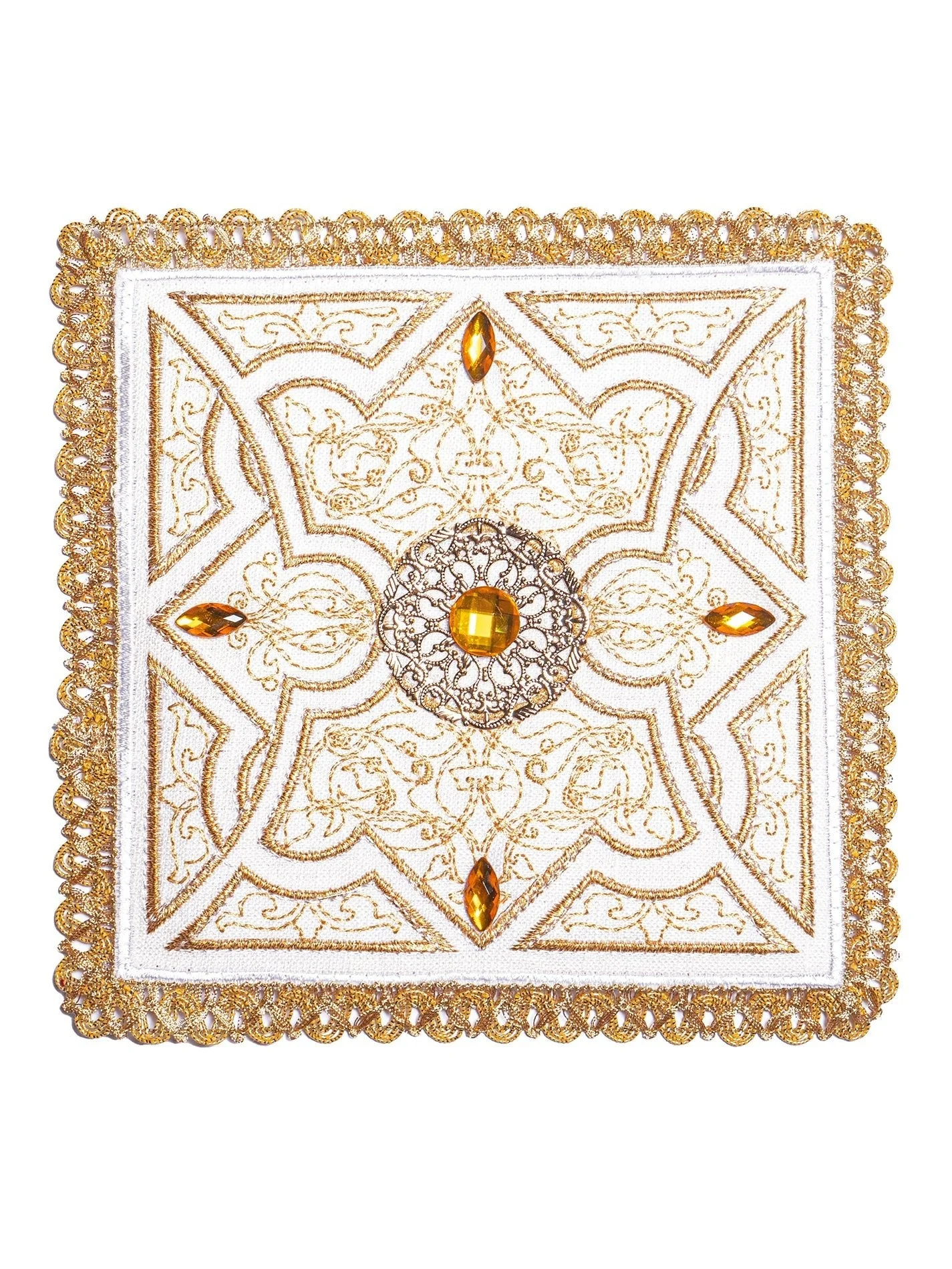 Chalice Linens Elaborately Decorated with Embroidery - Image 3