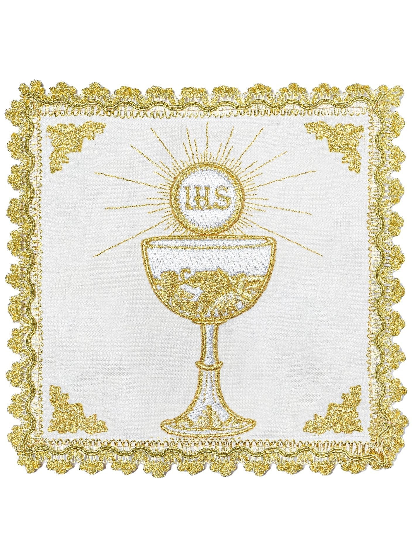 Chalice Set with Golden Chalice Motif and IHS - Image 3