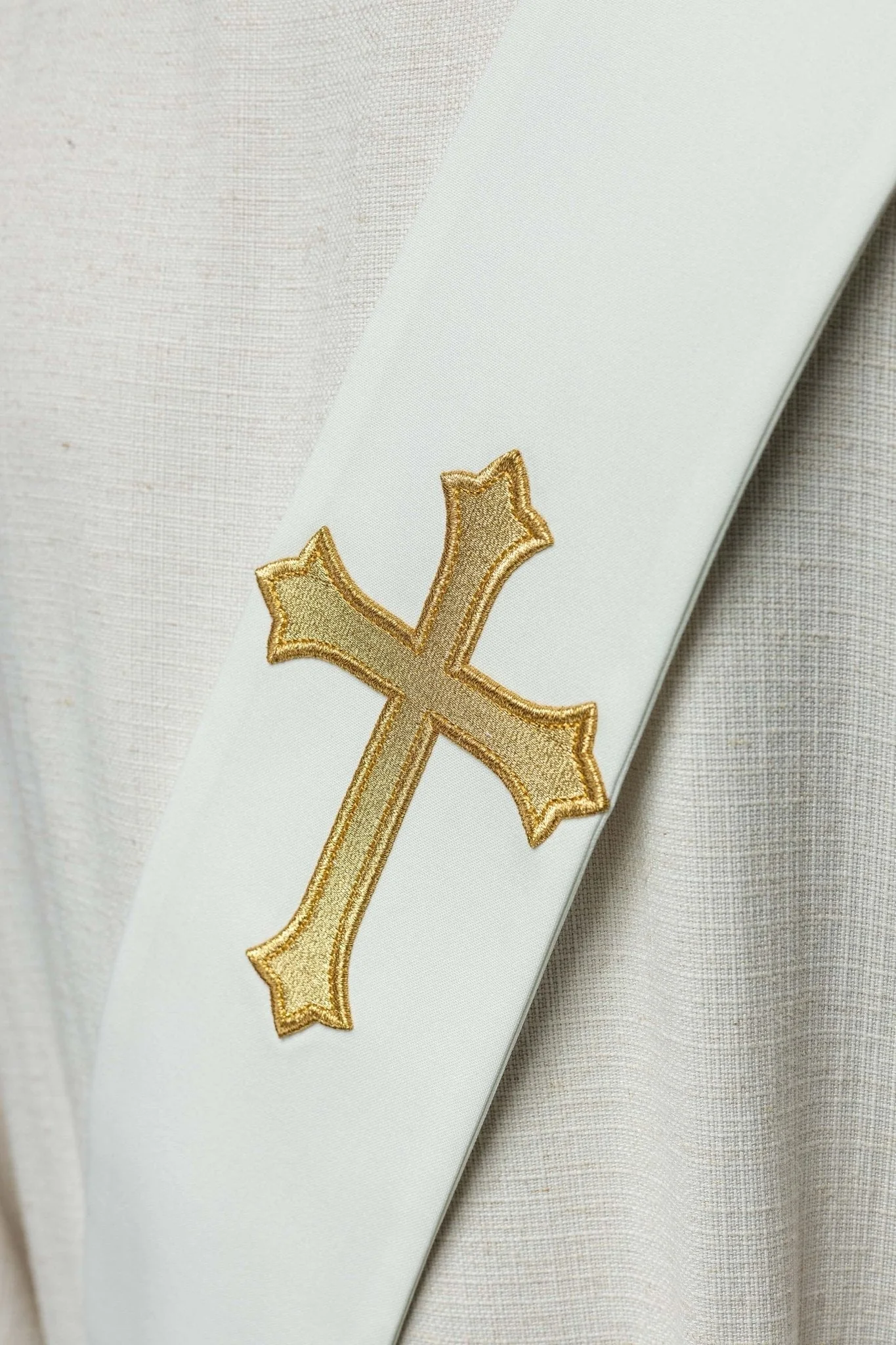 Ecru Deacon stole with a Cross - Image 3
