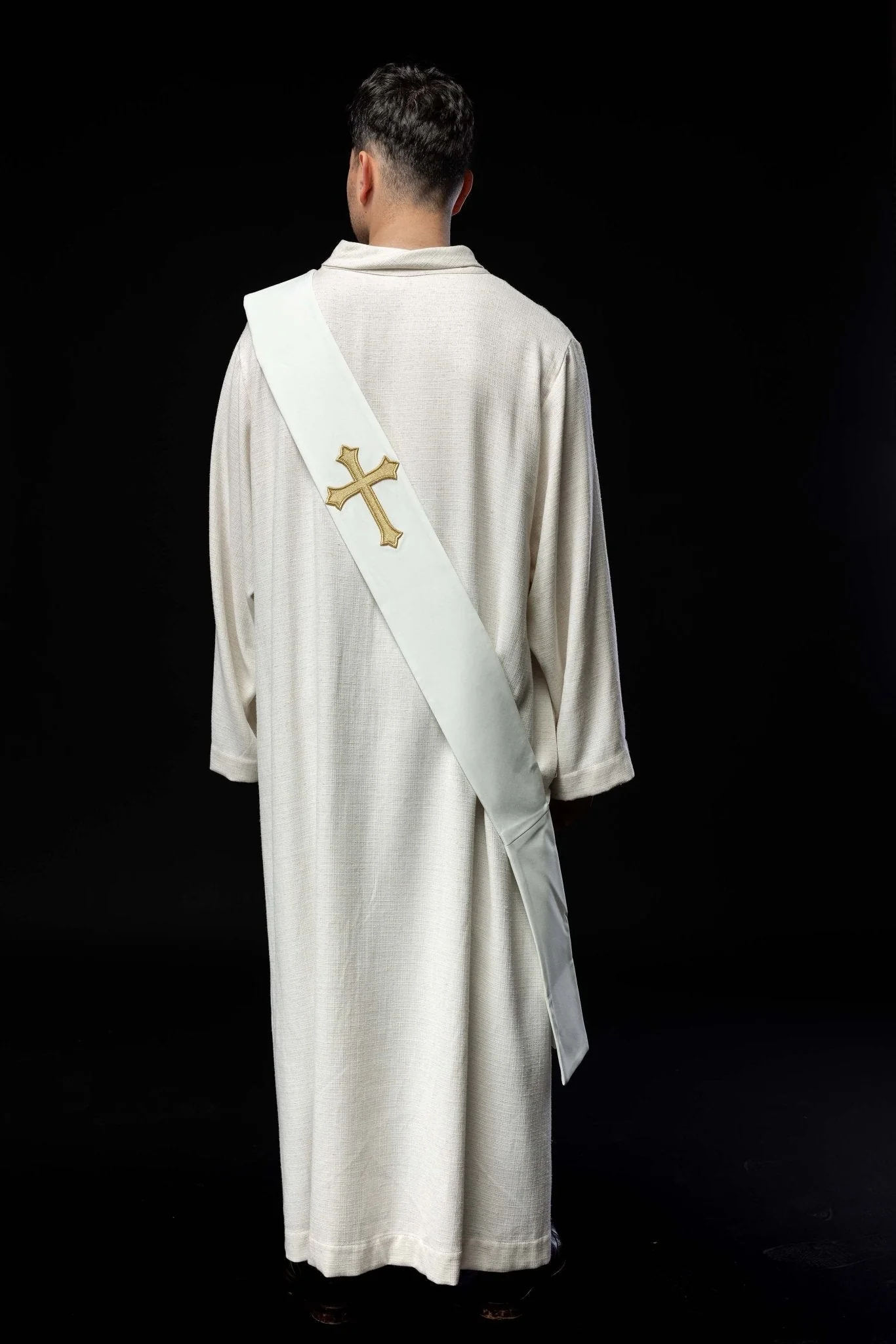 Ecru Deacon stole with a Cross - Image 6