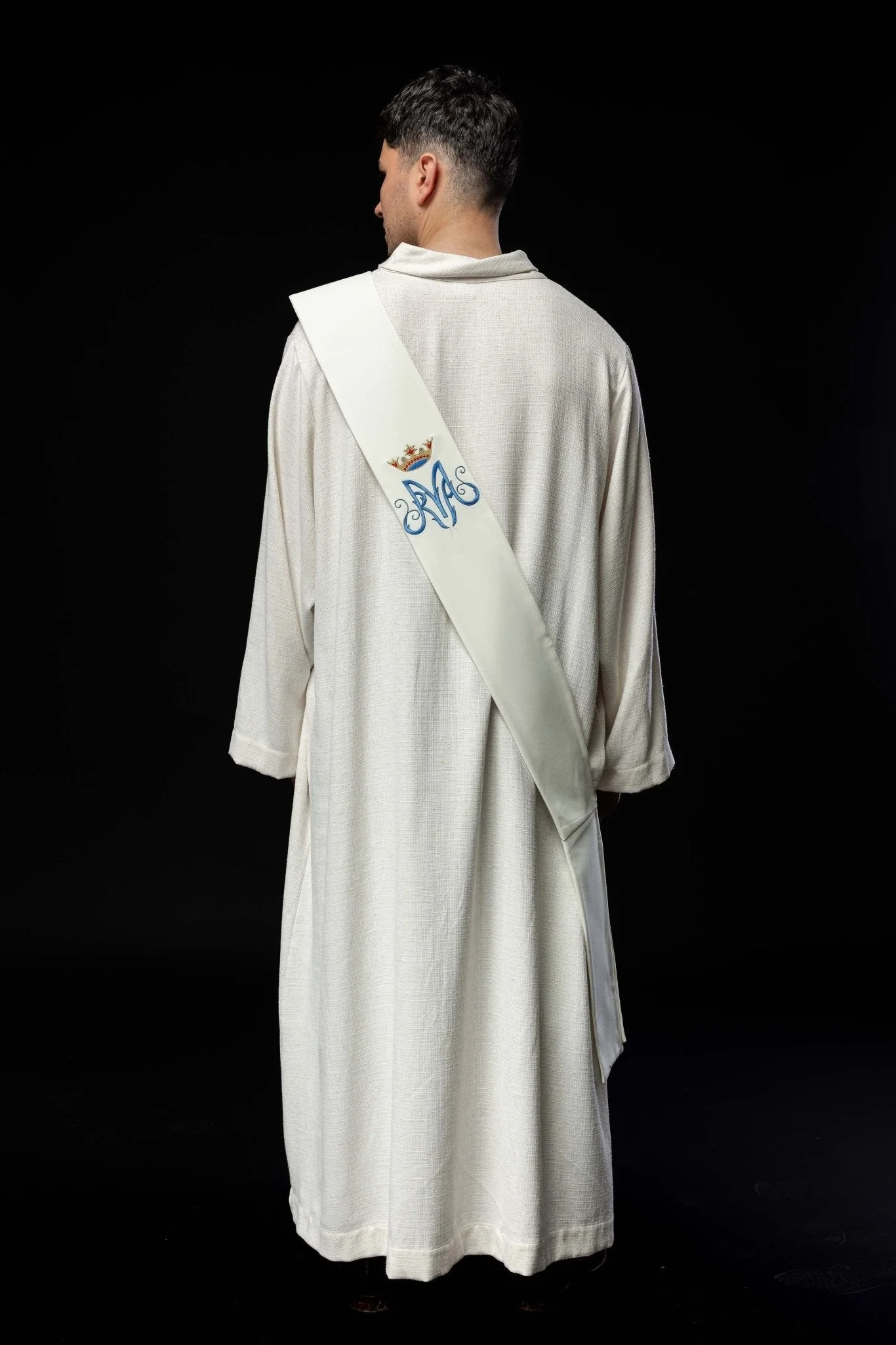 Ecru Deacon stole with Marian embroidery - Image 6