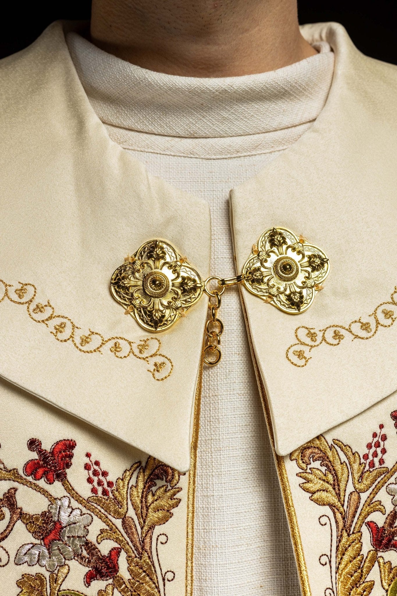 Liturgical cope with gold IHS motif - Image 3