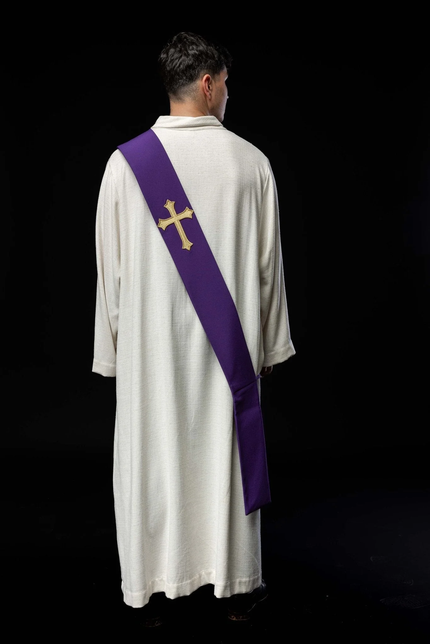 Purple Deacon stole with a Cross - Image 6